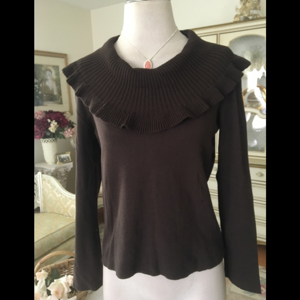 Rafaella like new brown sweater size PM. B:1070. 7/19/26